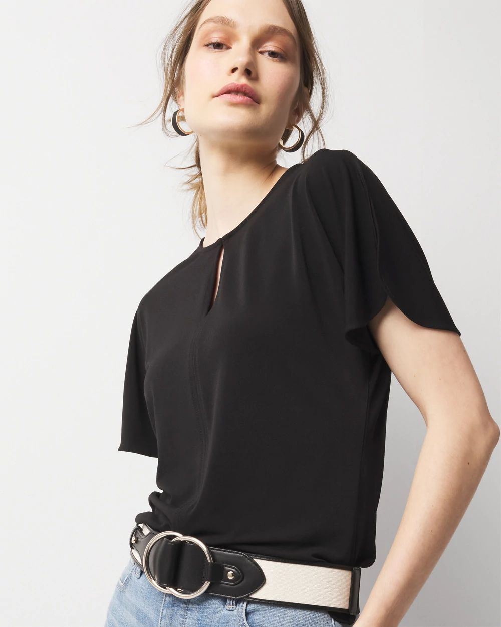 Flutter-Sleeve Top | White House Black Market